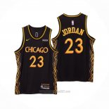 Camiseta Chicago Bulls Michael Jordan #23 Ciudad 2020-21 Negro