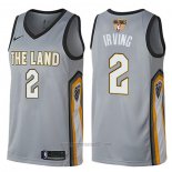 Camiseta Cleveland Cavaliers Kyrie Irving #2 Ciudad 2018 Gris