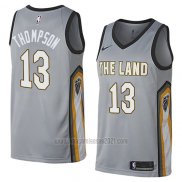 Camiseta Cleveland Cavaliers Tristan Thompson #13 Ciudad 2018 Gris