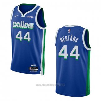 Camiseta Dallas Mavericks Davis Bertans #44 Ciudad 2022-23 Azul