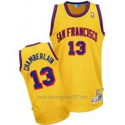 Camiseta Golden State Warriors Wilt Chamberlain #13 Retro Amarillo