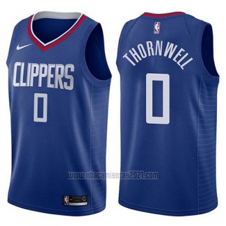 Camiseta Los Angeles Clippers Sindarius Thornwell #0 Icon 2017-18 Azul