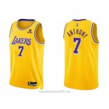 Camiseta Los Angeles Lakers Carmelo Anthony #7 75th Anniversary 2021-22 Amarillo