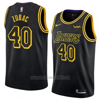 Camiseta Los Angeles Lakers Ivica Zubac #40 Ciudad 2018 Negro