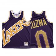 Camiseta Los Angeles Lakers Kyle Kuzma #0 Mitchell & Ness Big Face Violeta