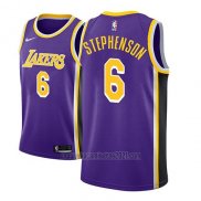Camiseta Los Angeles Lakers Lance Stephenson #6 Statement 2018-19 Violeta