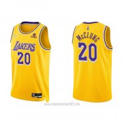 Camiseta Los Angeles Lakers Mac McClung #20 75th Anniversary 2021-22 Amarillo