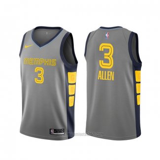 Camiseta Memphis Grizzlies Grayson Allen #3 Ciudad Gris