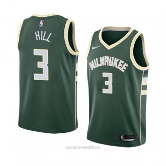 Camiseta Milwaukee Bucks George Hill #3 Icon 2018 Verde