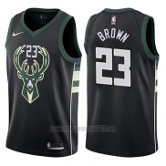 Camiseta Milwaukee Bucks John Henson #23 Statement 2017-18 Negro