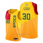 Camiseta Milwaukee Bucks Jon Leuer #30 Ciudad Amarillo