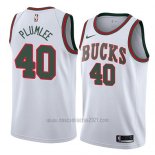 Camiseta Milwaukee Bucks Marshall Plumlee #40 Classic 2018 Blanco