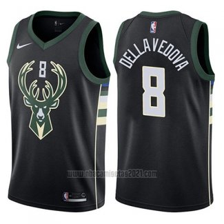 Camiseta Milwaukee Bucks Matthew Dellavedova #8 Statement 2017-18 Negro