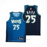 Camiseta Minnesota Timberwolves Derrick Rose #25 Ciudad 2021-22 Azul