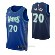 Camiseta Minnesota Timberwolves Josh Okogie #20 Ciudad 2021-22 Azul