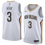 Camiseta New Orleans Pelicans Omer Asik #3 Association 2018 Blanco