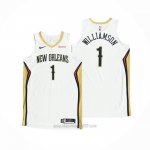 Camiseta New Orleans Pelicans Zion Williamson #1 Association Autentico 2020-21 Blanco