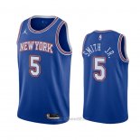 Camiseta New York Knicks Dennis Smith Jr. #5 Statement 2020-21 Azul