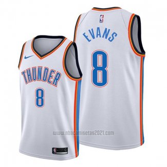 Camiseta Oklahoma City Thunder Jawun Evans #8 Association Blanco