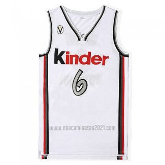 Camiseta Pelicula Kinder Ginobili #6 Blanco