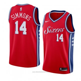 Camiseta Philadelphia 76ers Jonathon Simmons #14 Statement 2018 Rojo