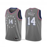 Camiseta Philadelphia 76ers Norvel Pelle #14 Ciudad 2019-20 Gris