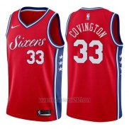 Camiseta Philadelphia 76ers Robert Covington #33 Statement 2017-18 Rojo