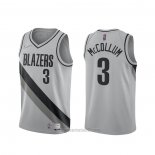 Camiseta Portland Trail Blazers CJ McCollum #3 Earned 2020-21 Gris