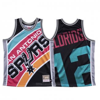 Camiseta San Antonio Spurs Lamarcus Aldridge #12 Mitchell & Ness Big Face Negro