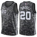 Camiseta San Antonio Spurs Manu Gindbili #20 Ciudad 2017-18 Gris