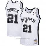 Camiseta San Antonio Spurs Tim Duncan #21 Mitchell & Ness 1998-99 Blanco