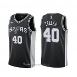 Camiseta San Antonio Spurs Tyler Zeller #40 Icon Negro