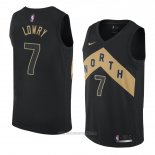 Camiseta Toronto Raptors Kyle Lowry #7 Ciudad 2018 Negro