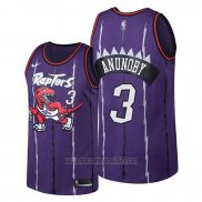 Camiseta Toronto Raptors Og Anunoby #3 Classic Edition Violeta