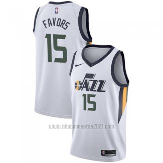 Camiseta Utah Jazz Derrick Favors #15 Association 2017-18 Blanco