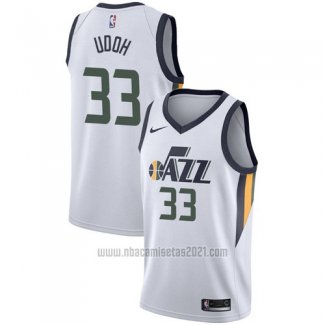 Camiseta Utah Jazz Ekpe Udoh #33 Association 2017-18 Blanco