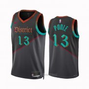 Camiseta Washington Wizards Jordan Poole #13 Ciudad 2023-24 Negro