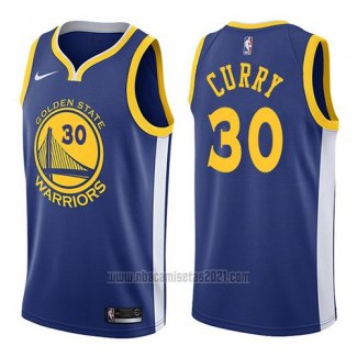 Nike Camiseta Golden State Warriors Stephen Curry #30 2017-18 Azul