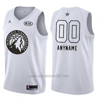 Camiseta All Star 2018 Minnesota Timberwolves Nike Personalizada Blanco