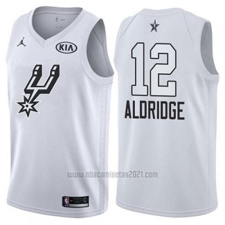 Camiseta All Star 2018 San Antonio Spurs Lamarcus Aldridge #12 Blanco