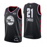 Camiseta All Star 2019 Philadelphia 76ers Joel Embiid #21 Negro