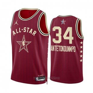 Camiseta All Star 2024 Milwaukee Bucks Giannis Antetokounmpo #34 Rojo