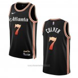 Camiseta Atlanta Hawks Jarrett Culver #7 Ciudad 2022-23 Negro