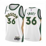 Camiseta Boston Celtics Marcus Smart #36 Ciudad 2023-24 Blanco