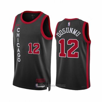 Camiseta Chicago Bulls Ayo Dosunmu #12 Ciudad 2023-24 Negro