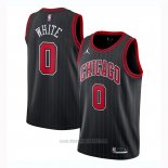 Camiseta Chicago Bulls Coby White #0 Statement 2020-21 Negro