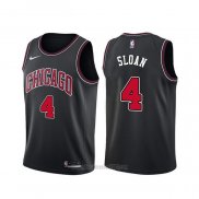 Camiseta Chicago Bulls Jerry Sloan #4 Statement Negro