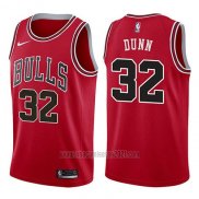 Camiseta Chicago Bulls Kris Dunn #32 Icon 2017-18 Rojo