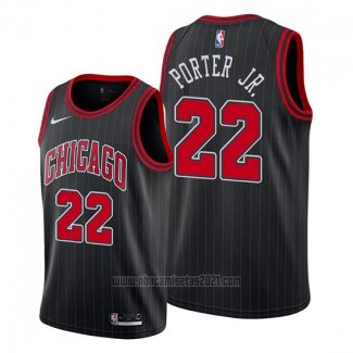 Camiseta Chicago Bulls Otto Porter Jr. #22 Statement Edition Negro