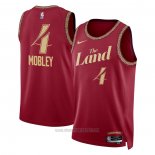 Camiseta Cleveland Cavaliers Evan Mobley #4 Ciudad 2023-24 Rojo